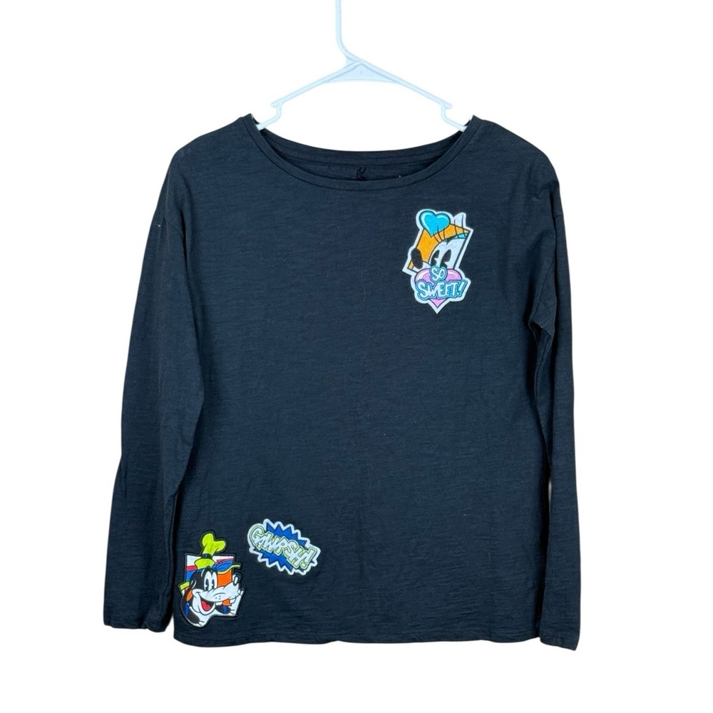 Disney Parks Womens Long Sleeve Shirt XS Authentic Original Embroidered Patches